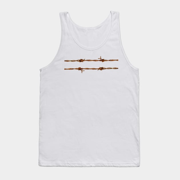 Rusty Barbed Wire Tank Top by mrdoomits